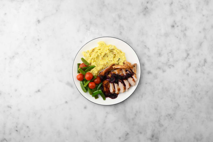 Mash potatoes and serve