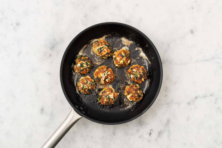 Cook plant-based ground protein patties