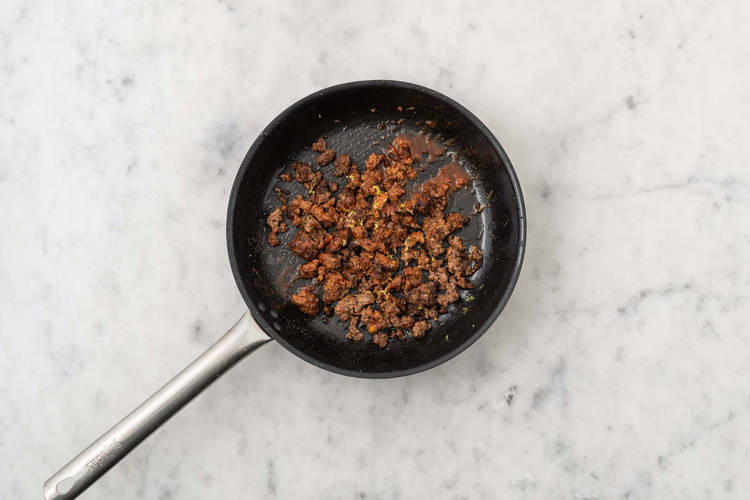 Cook plant-based protein shreds