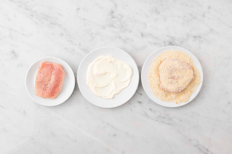 Bread chicken thighs