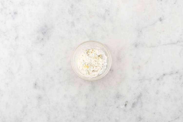 Make creamy lemon dressing