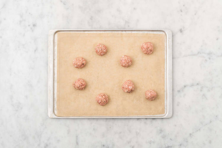 Roast plant-based ground protein meatballs