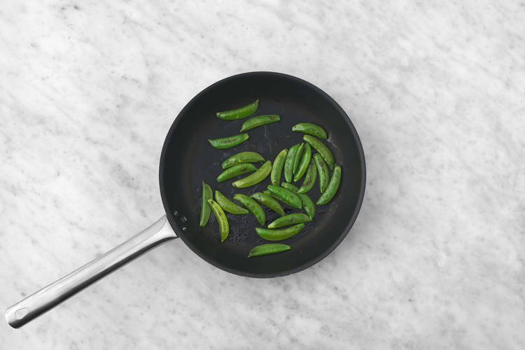 Fry the Sugar Snaps
