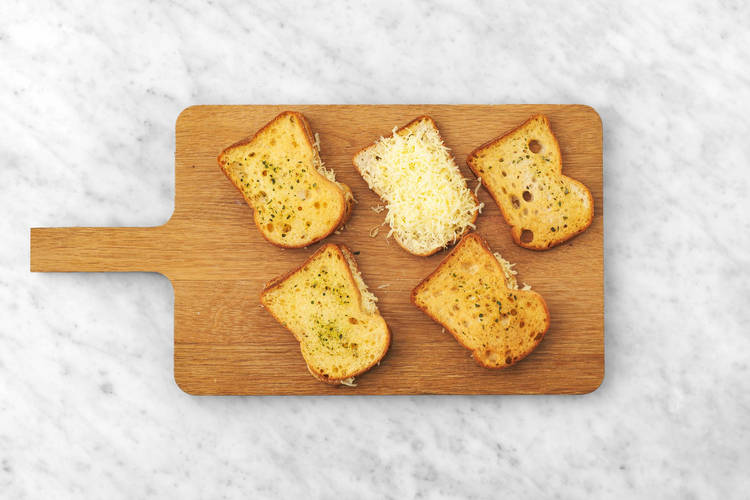 Assemble grilled cheese