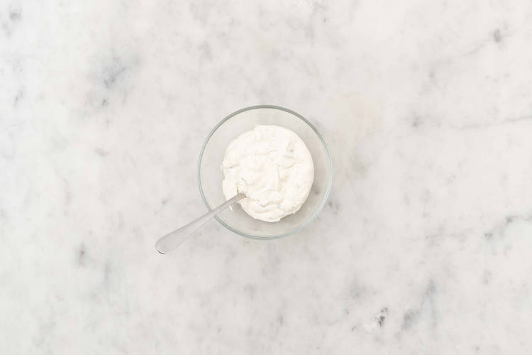 Prep and make cilantro-yogurt dip