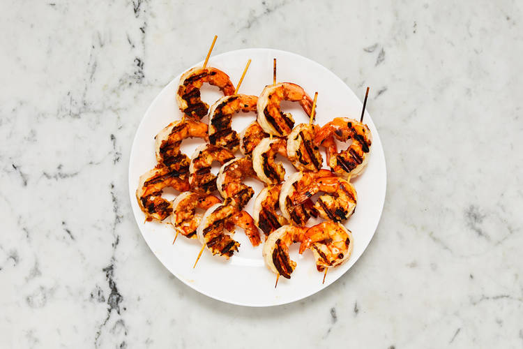 Grill shrimp