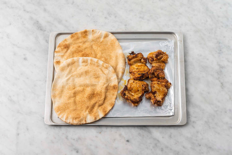 Chauffer les pains plats