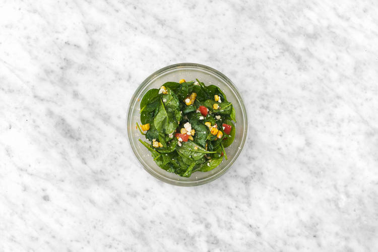 Finish and dress salad