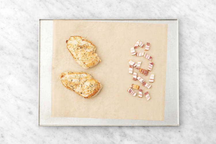 Ovnsbak kylling og bacon