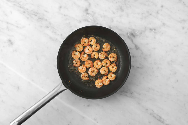 Prep and cook shrimp
