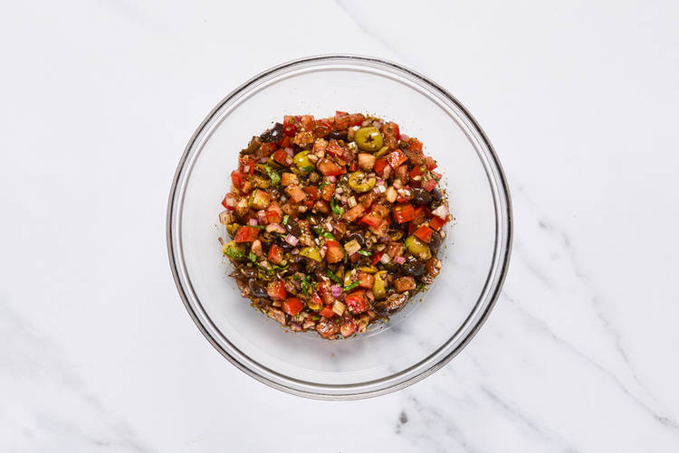 Make bruschetta sauce