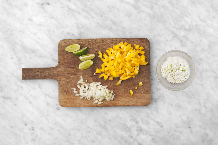 Prep and make lime crema