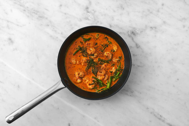 Add the Prawns