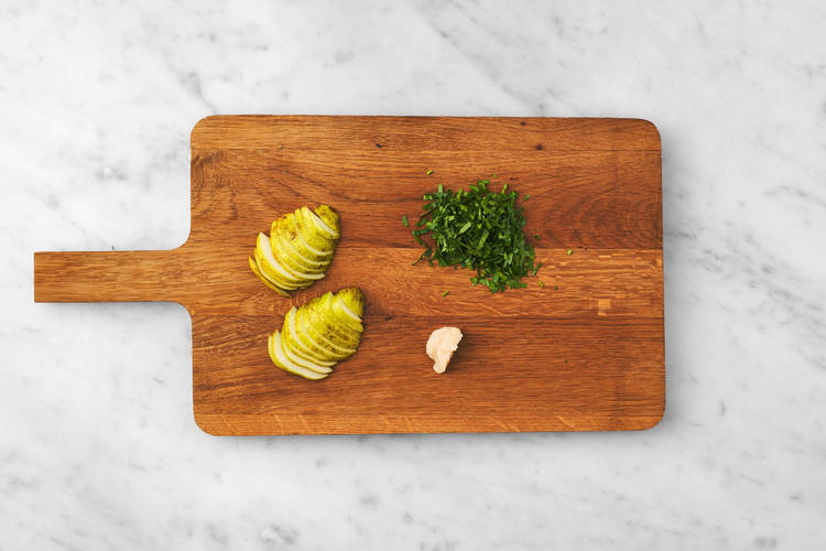 Finish prep and potatoes