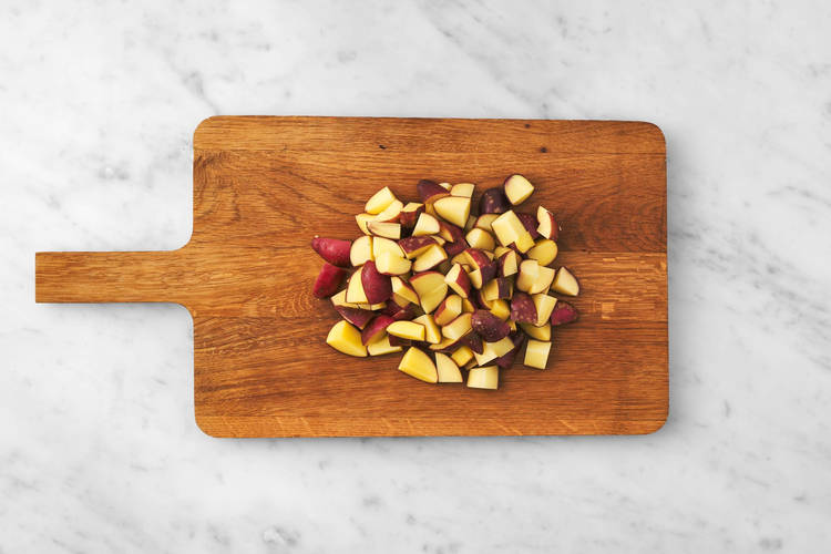 Make sauces and prep potatoes