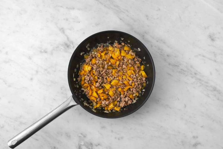 Cook beef and pork mix