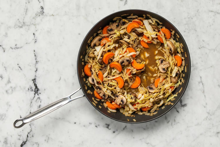 Finish veggies and sauce