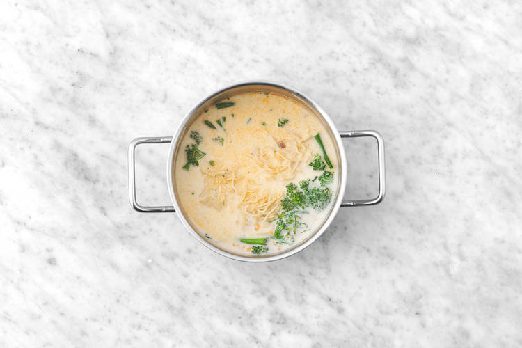 Cook noodles and broccolini