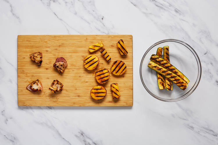 Grill veggies and fruit