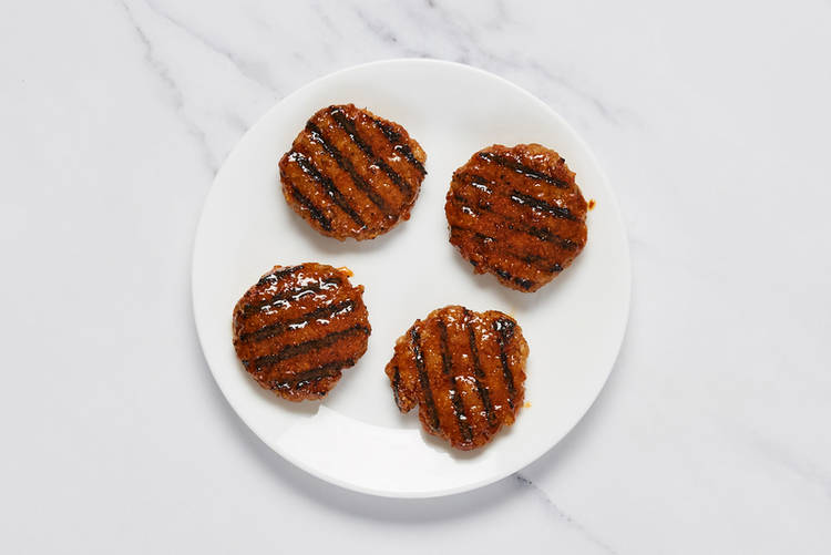 Grill and glaze patties