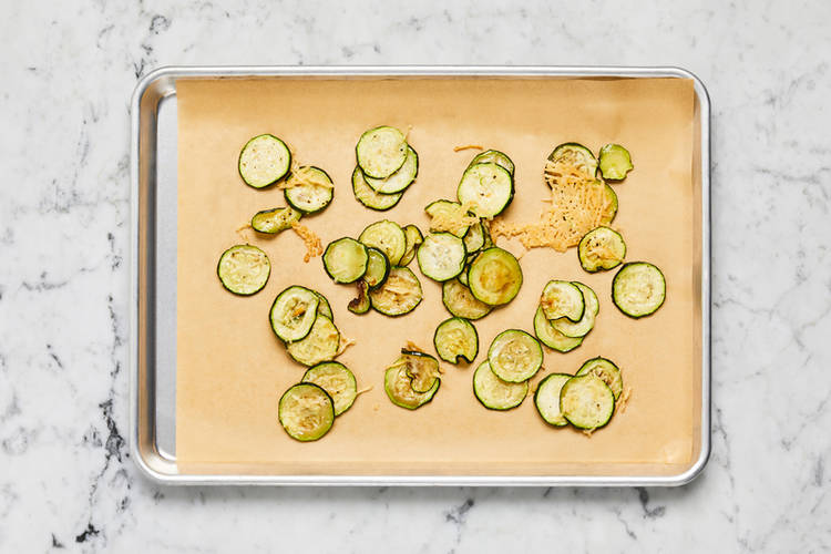 Prep and roast zucchini 
