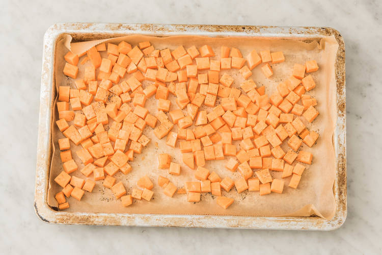 Roast sweet potatoes