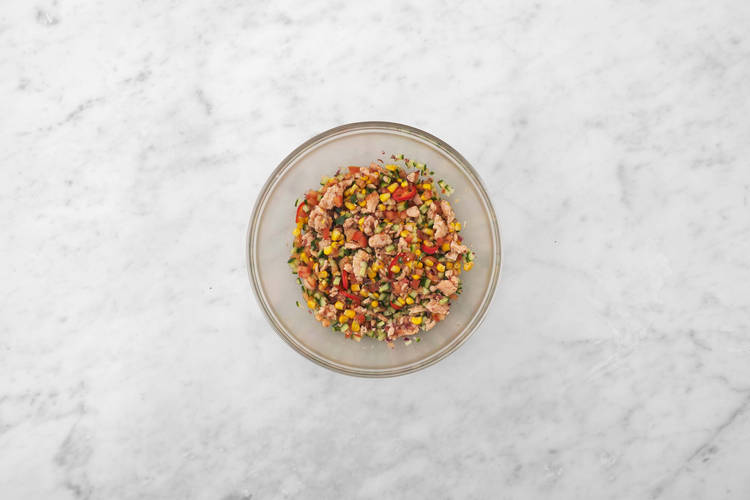 Assemblare il ceviche
