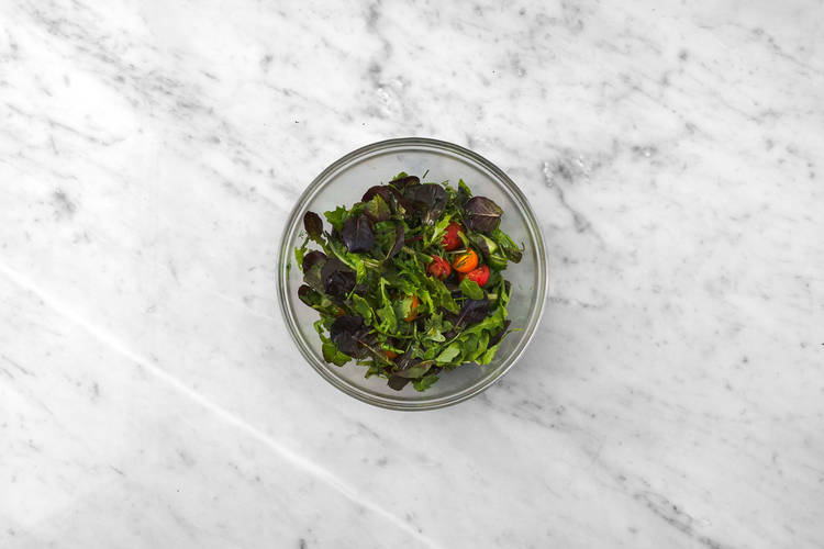 Grill proteins and make salad