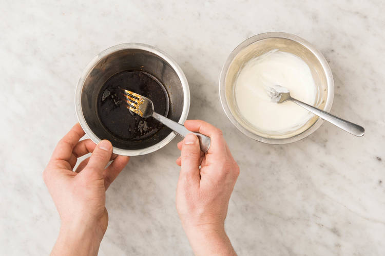 Préparer la mayo et le glaçage