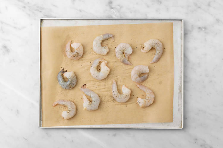 Broil shrimp
