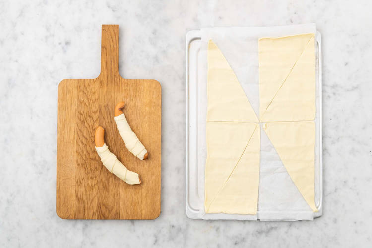 Dampfgaren & Würstchen einrollen