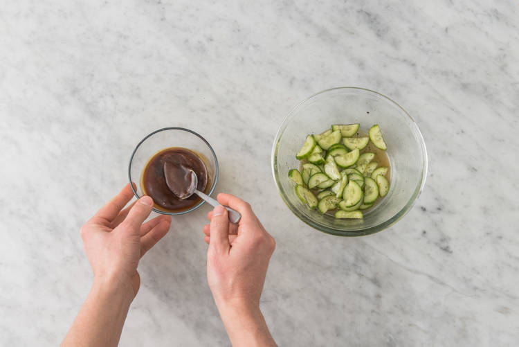 MAKE SALAD AND SAUCE