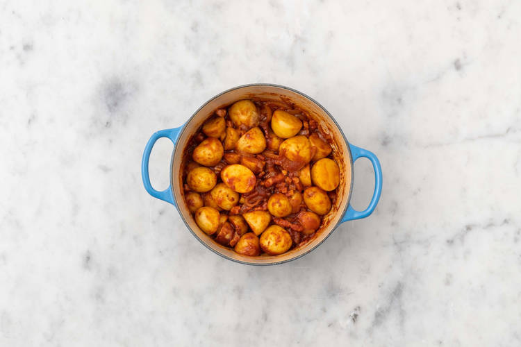 Aardappelen toevoegen