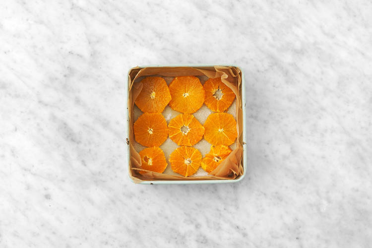 Prep batter and bake cake