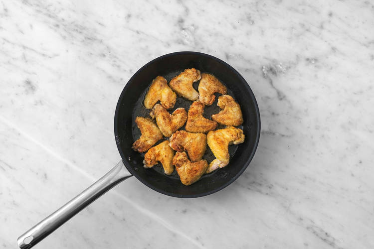 Commencer les ailes de poulet