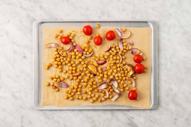 Cuocere ceci e verdure