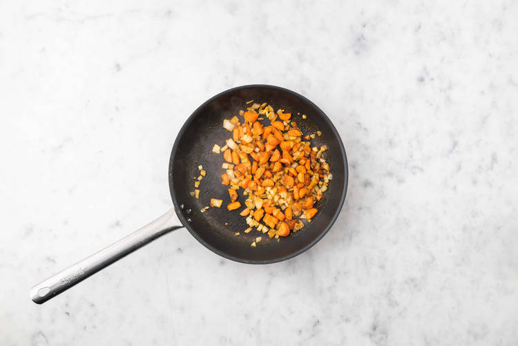 Fry the vegetables