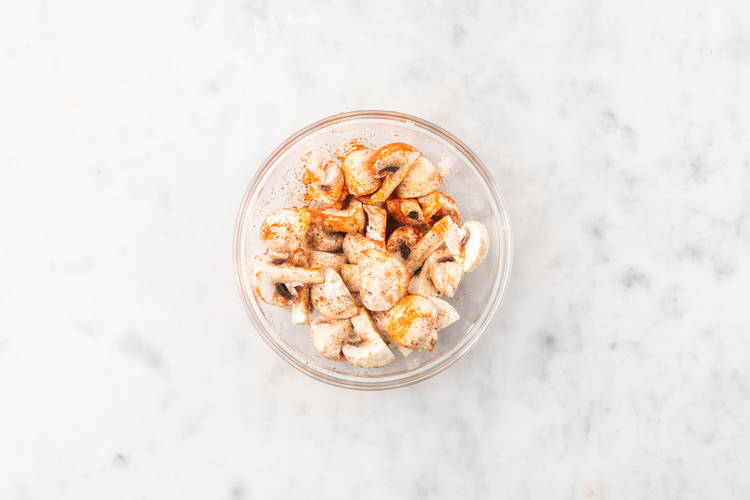 Prepare the mushrooms