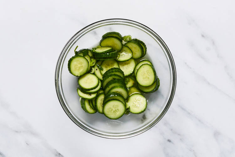 Prep ingredients and make fresh pickles
