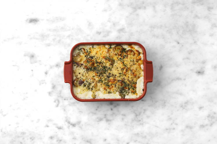 Bake scalloped potatoes