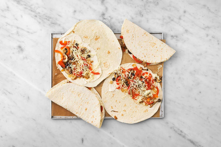 Préparer les quesadillas