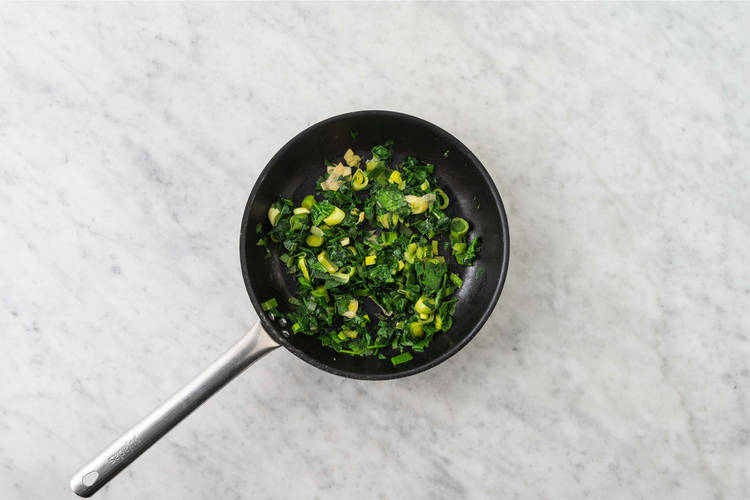 Prei en spinazie bereiden 