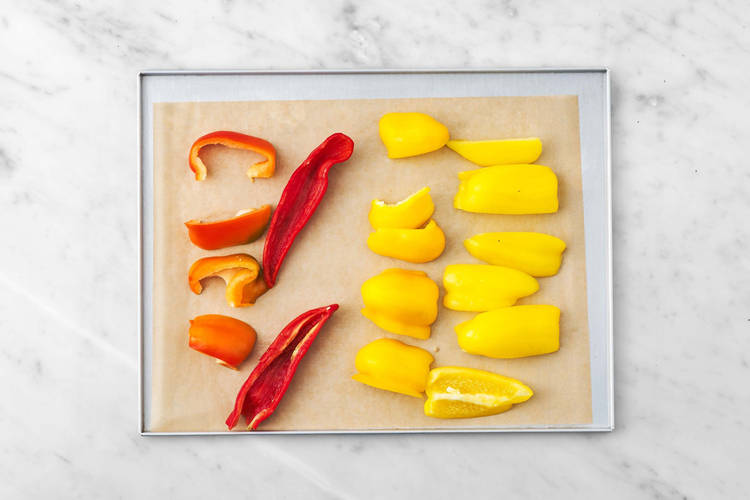 Roast the peppers