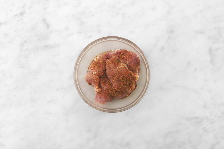 Prepare and marinate tofu