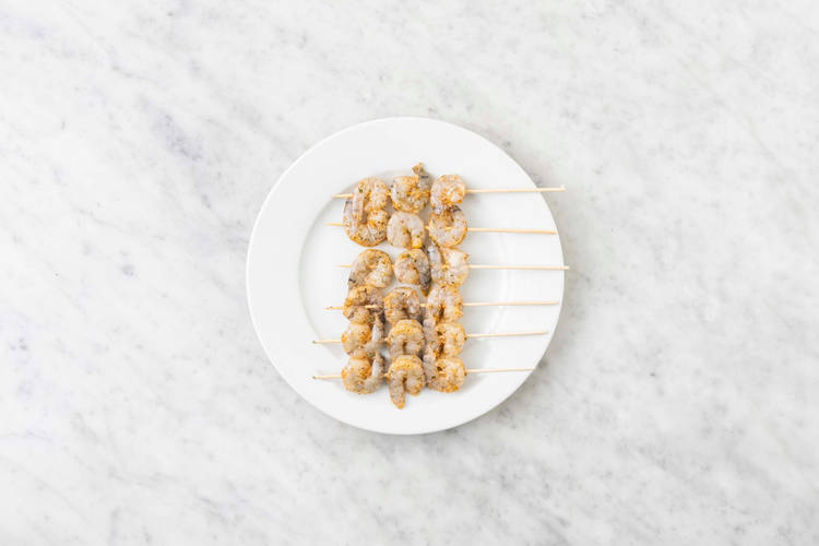 Préparer les crevettes