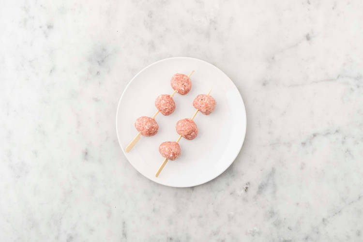 Préparer les brochettes