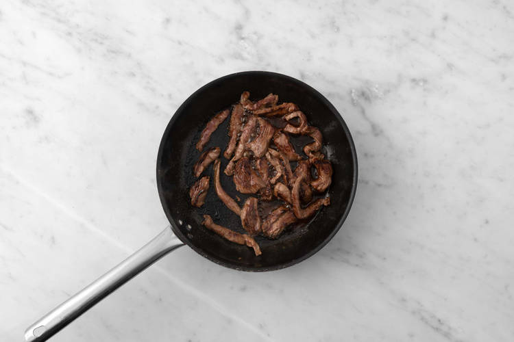 Fry the Beef Strips
