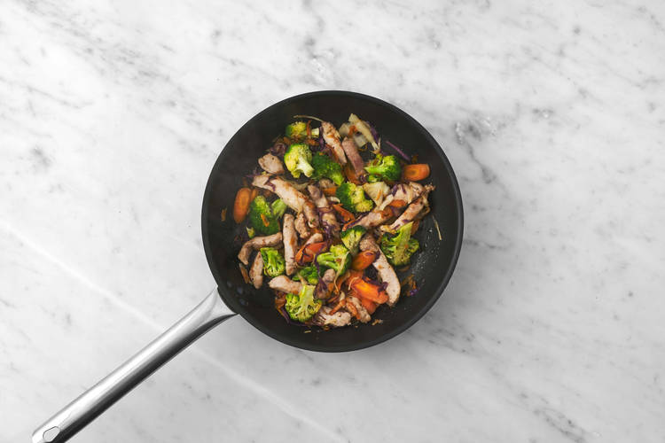 Stek kjøtt og grønnsaker