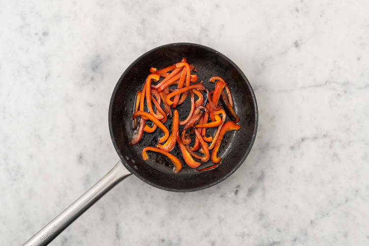 Rode puntpaprika bakken