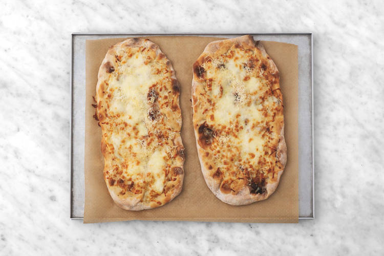 Assemble and bake flatbreads